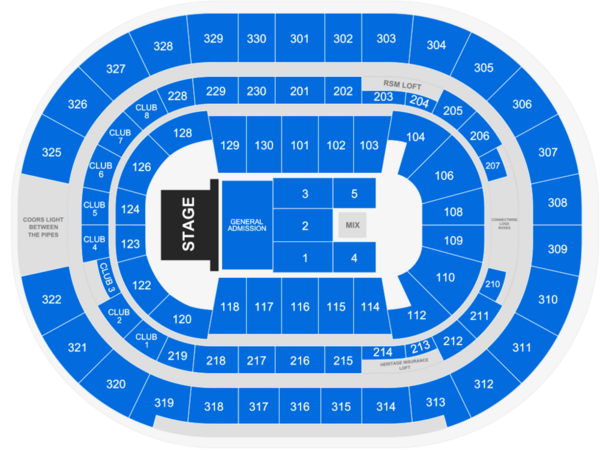 Amalie Arena Venue Seat Map